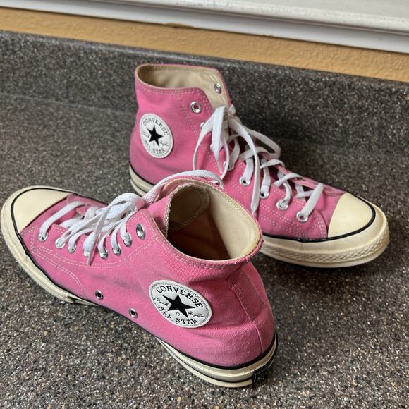 Converse Chuck Taylor All Star Hi-Top Pink Canvas Womens 12 Sneaker Mens 10 Lace - Picture 4 of 11